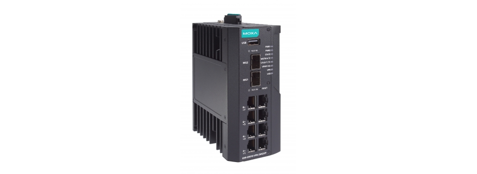 Moxa EDR-G9010 - новый безопасный промышленный маршрутизатор «все в одном» для защиты промышленных приложений